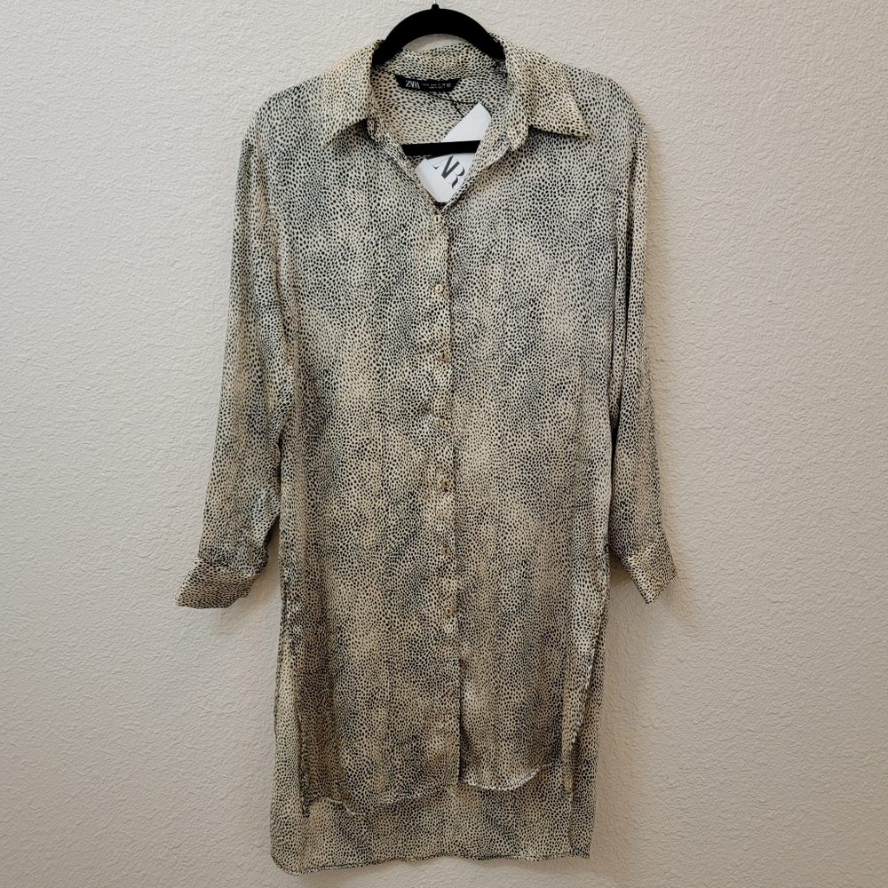 Zara Animal Print Long Sleeve Tunic for Women's (S/small)